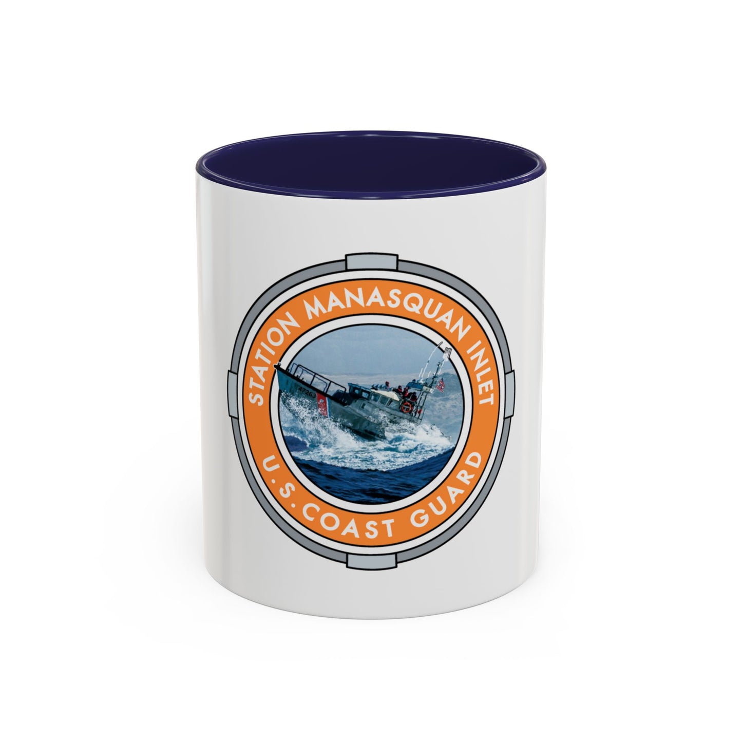 USCG Station Manasquan Inlet (U.S. Coast Guard) Accent Coffee Mug