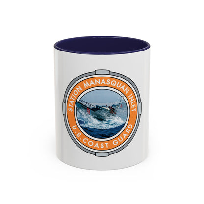 USCG Station Manasquan Inlet (U.S. Coast Guard) Accent Coffee Mug