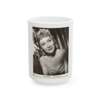 Lori Nelson #216 (Vintage Female Icon) White Coffee Mug-15oz-Go Mug Yourself