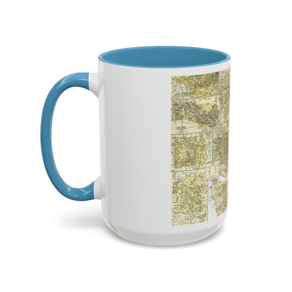 USA - National Parks and Historic Sites 2 (1958) (Map) Accent Coffee Mug