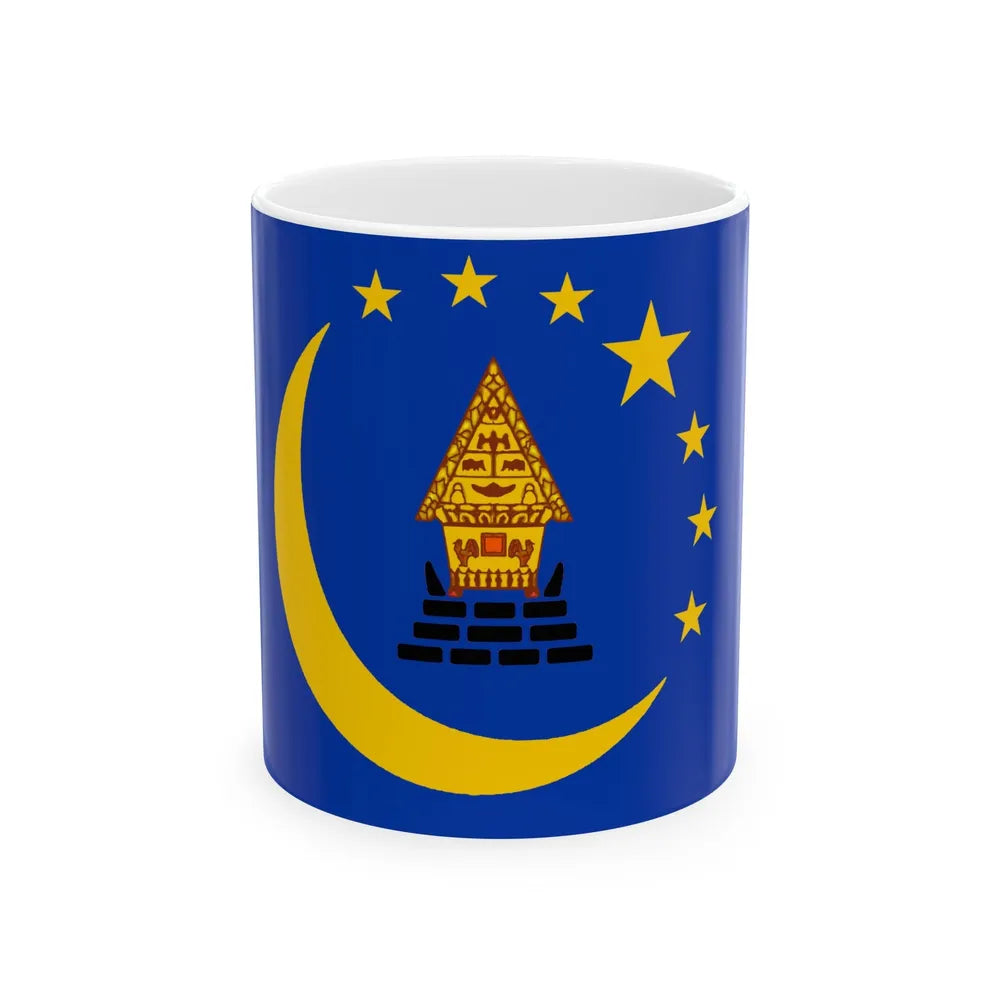 Flag of Koror Palau - White Coffee Mug-11oz-Go Mug Yourself