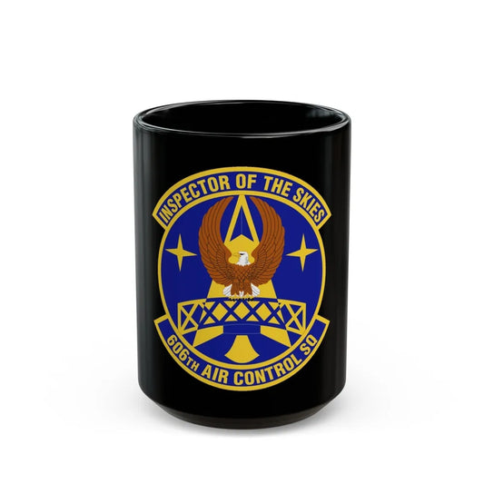 606th Air Control Squadron (U.S. Air Force) Black Coffee Mug-15oz-Go Mug Yourself