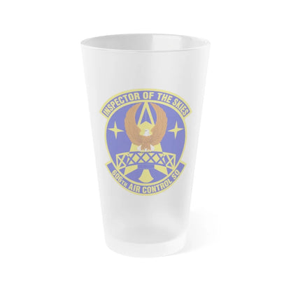 606th Air Control Squadron (U.S. Air Force) Frosted Pint Glass 16oz-Go Mug Yourself