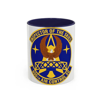 606th Air Control Squadron (U.S. Air Force) Accent Coffee Mug 11oz Navy - Go Mug Yourself