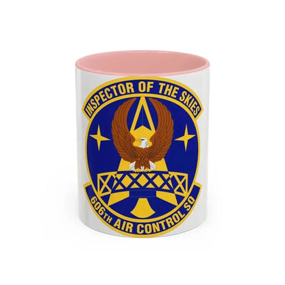 606th Air Control Squadron (U.S. Air Force) Accent Coffee Mug 11oz Pink - Go Mug Yourself