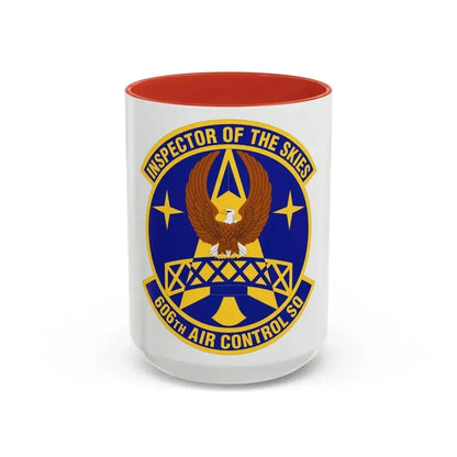 606th Air Control Squadron (U.S. Air Force) Accent Coffee Mug 15oz Red - Go Mug Yourself