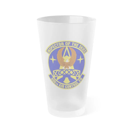 606th Air Control Squadron (U.S. Air Force) Frosted Pint Glass 16oz Default Title - Go Mug Yourself