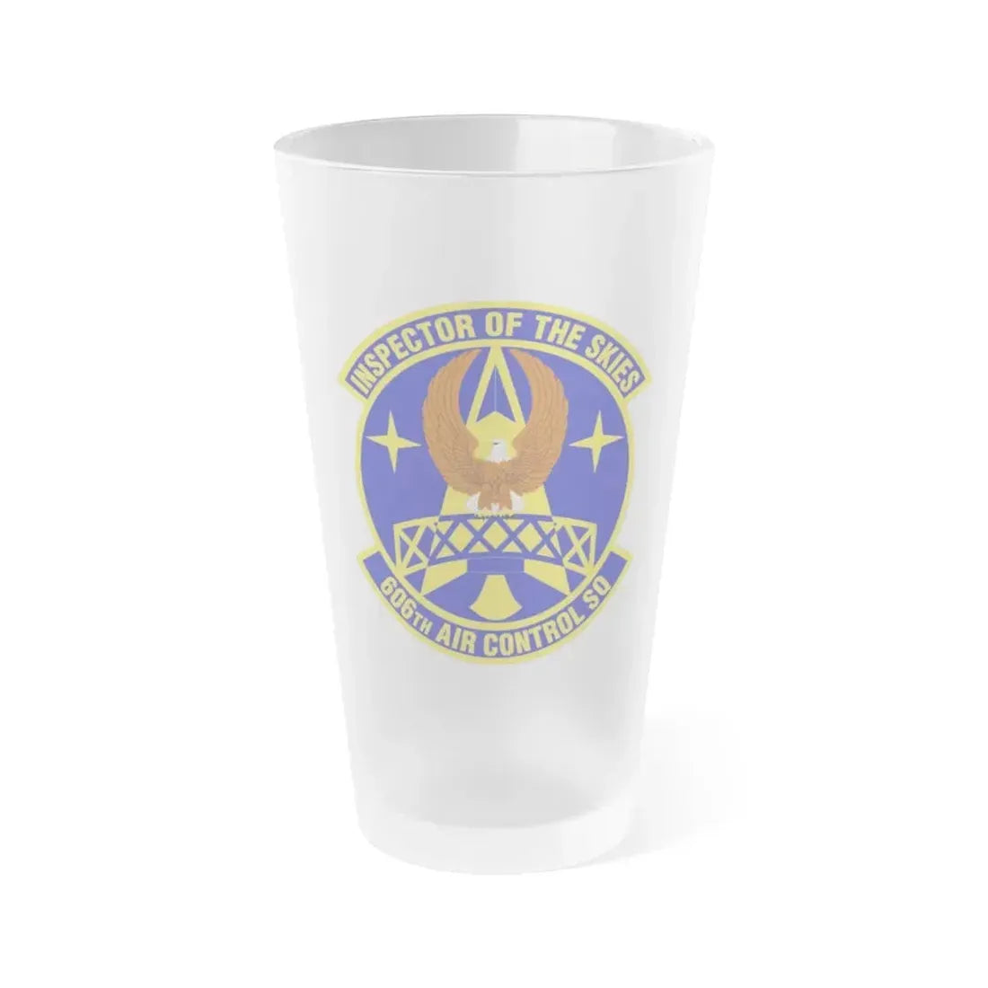 606th Air Control Squadron (U.S. Air Force) Frosted Pint Glass 16oz Default Title - Go Mug Yourself