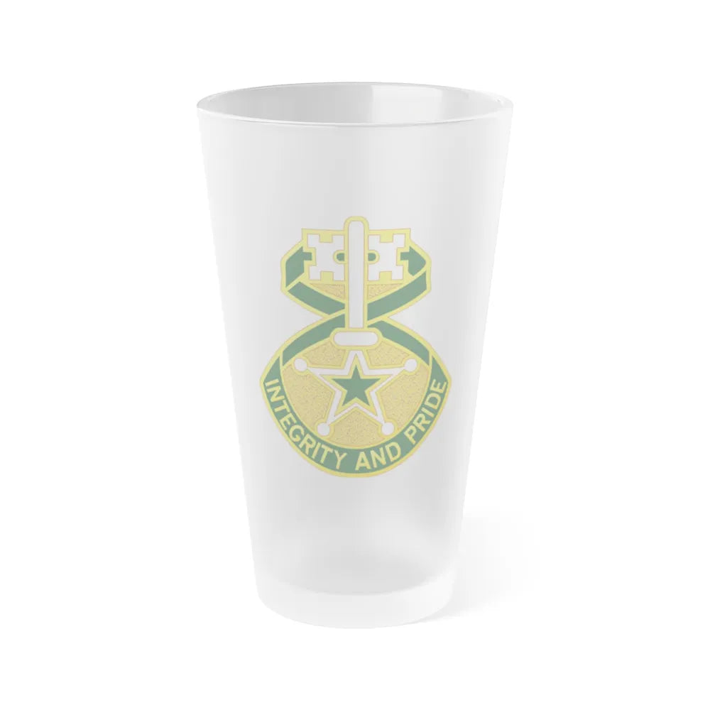 607 Military Police Battalion (U.S. Army) Frosted Pint Glass 16oz-Go Mug Yourself