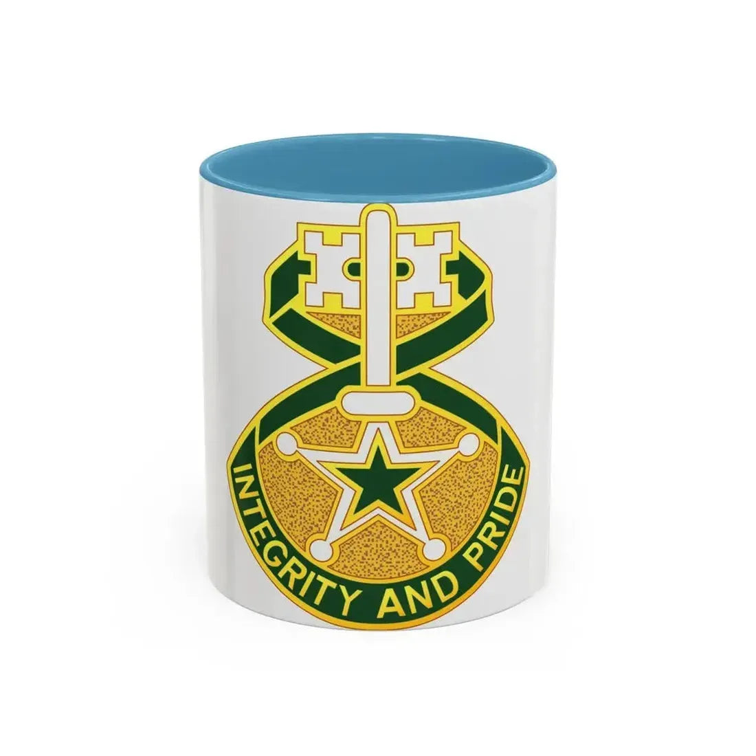 607 Military Police Battalion (U.S. Army) Accent Coffee Mug 11oz Light Blue - Go Mug Yourself
