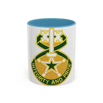 607 Military Police Battalion (U.S. Army) Accent Coffee Mug 11oz Light Blue - Go Mug Yourself