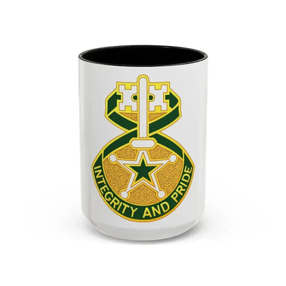 607 Military Police Battalion (U.S. Army) Accent Coffee Mug 15oz Black - Go Mug Yourself