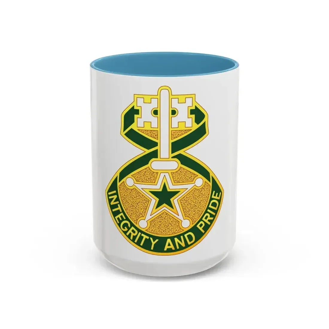 607 Military Police Battalion (U.S. Army) Accent Coffee Mug 15oz Light Blue - Go Mug Yourself