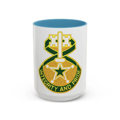 607 Military Police Battalion (U.S. Army) Accent Coffee Mug 15oz Light Blue - Go Mug Yourself