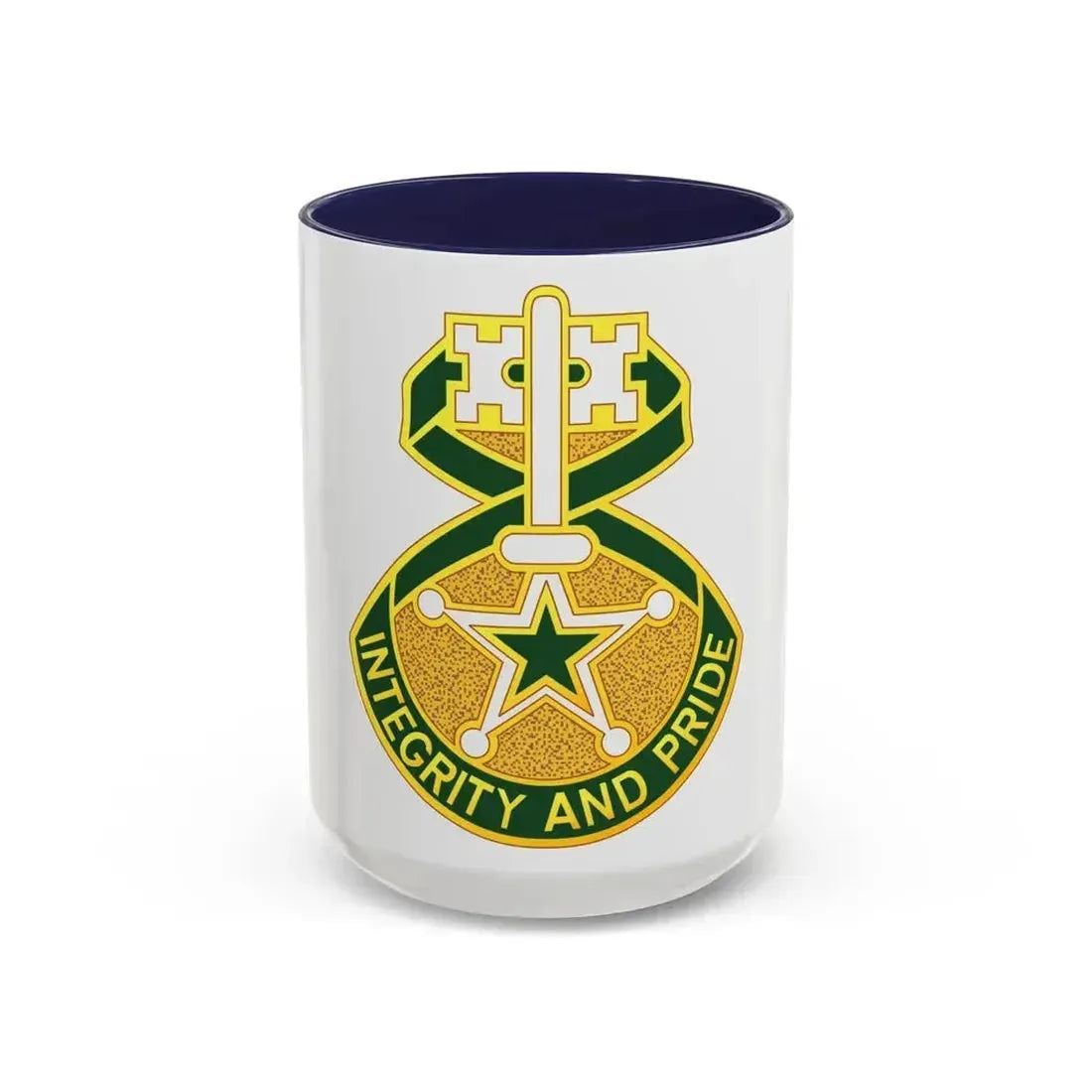 607 Military Police Battalion (U.S. Army) Accent Coffee Mug 15oz Navy - Go Mug Yourself