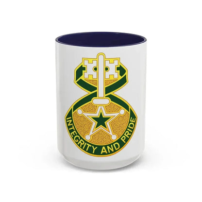 607 Military Police Battalion (U.S. Army) Accent Coffee Mug 15oz Navy - Go Mug Yourself