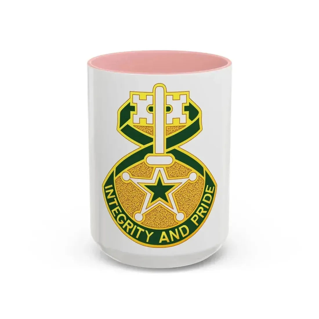 607 Military Police Battalion (U.S. Army) Accent Coffee Mug 15oz Pink - Go Mug Yourself
