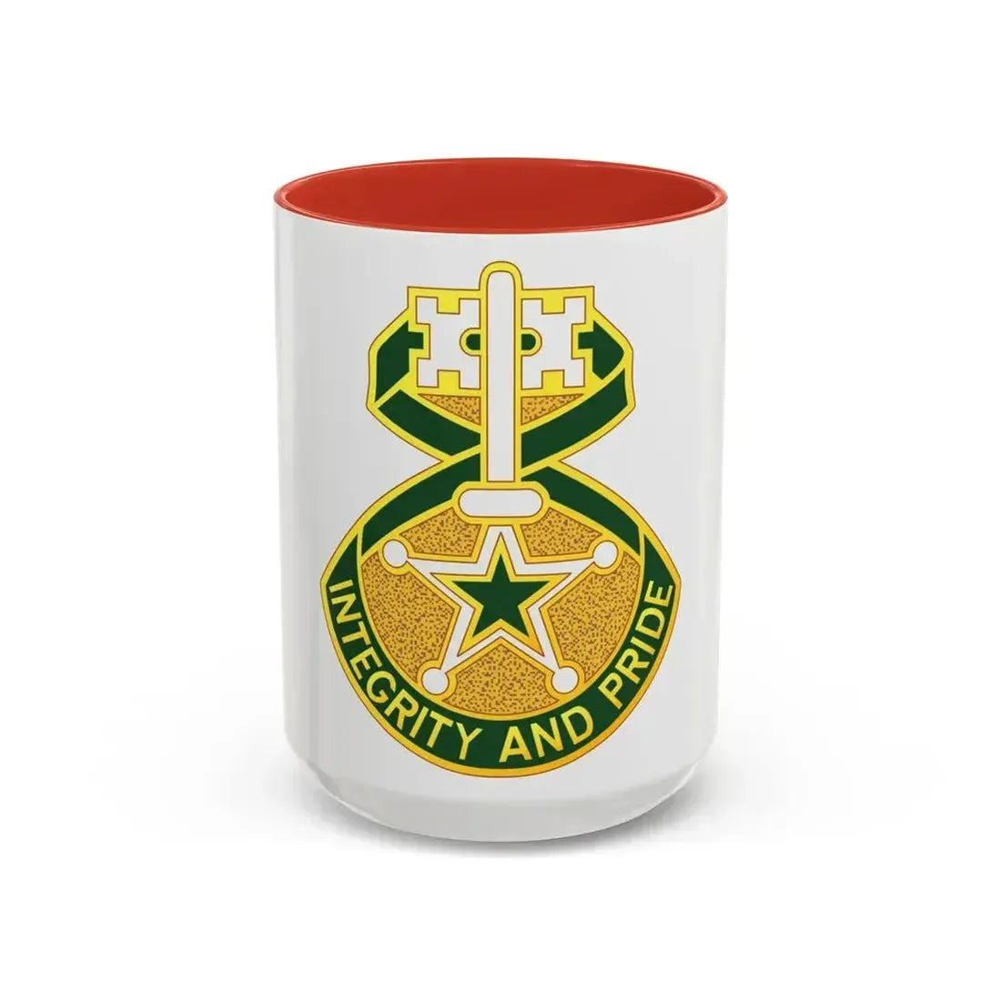 607 Military Police Battalion (U.S. Army) Accent Coffee Mug 15oz Red - Go Mug Yourself