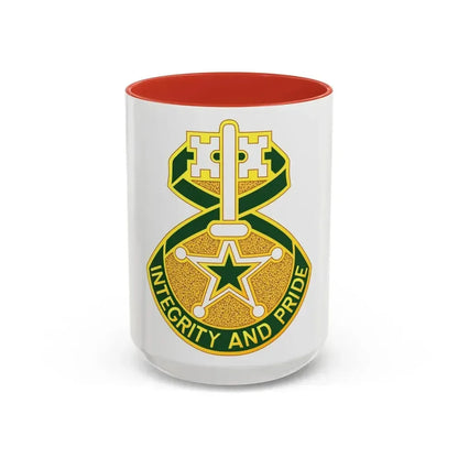 607 Military Police Battalion (U.S. Army) Accent Coffee Mug 15oz Red - Go Mug Yourself