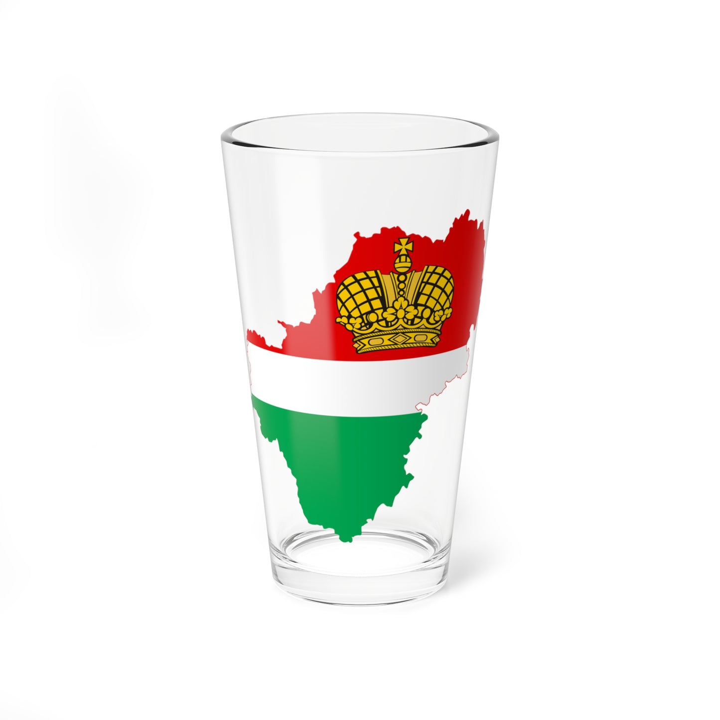 Flag-map of Kaluga Oblast (Russia) Pint Glass 16oz