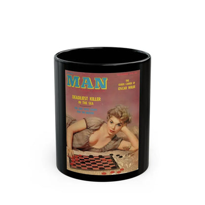 Barbara Nichols #99 - Mag. Cover (Vintage Female Icon) Black Coffee Mug-11oz-Go Mug Yourself