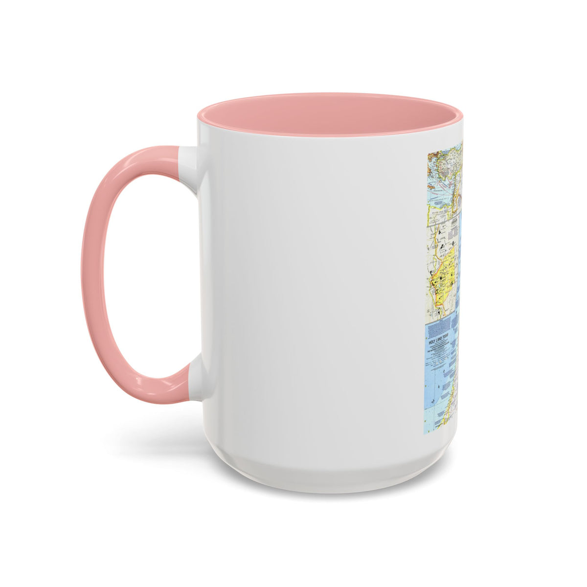 Middle East - Holy Land Today (1963) (Map) Accent Coffee Mug