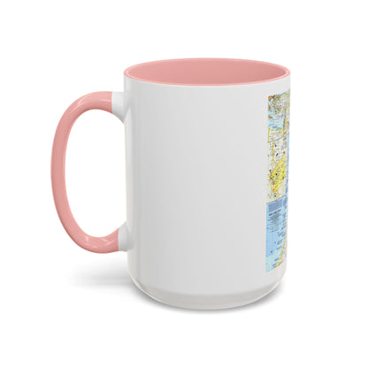 Middle East - Holy Land Today (1963) (Map) Accent Coffee Mug
