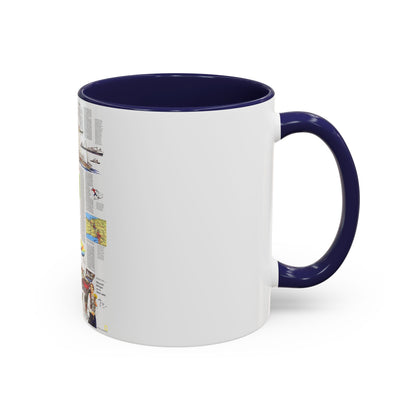 USA - Wisconsin, Michigan ,Great Lakes 2 (1973) (Map) Accent Coffee Mug