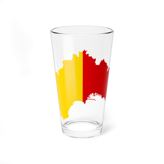 Flag map of Naples (Italy) Pint Glass 16oz