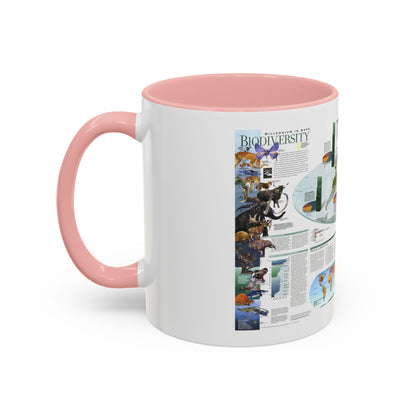 World Map - Biodiversity (1999) (Map) Accent Coffee Mug