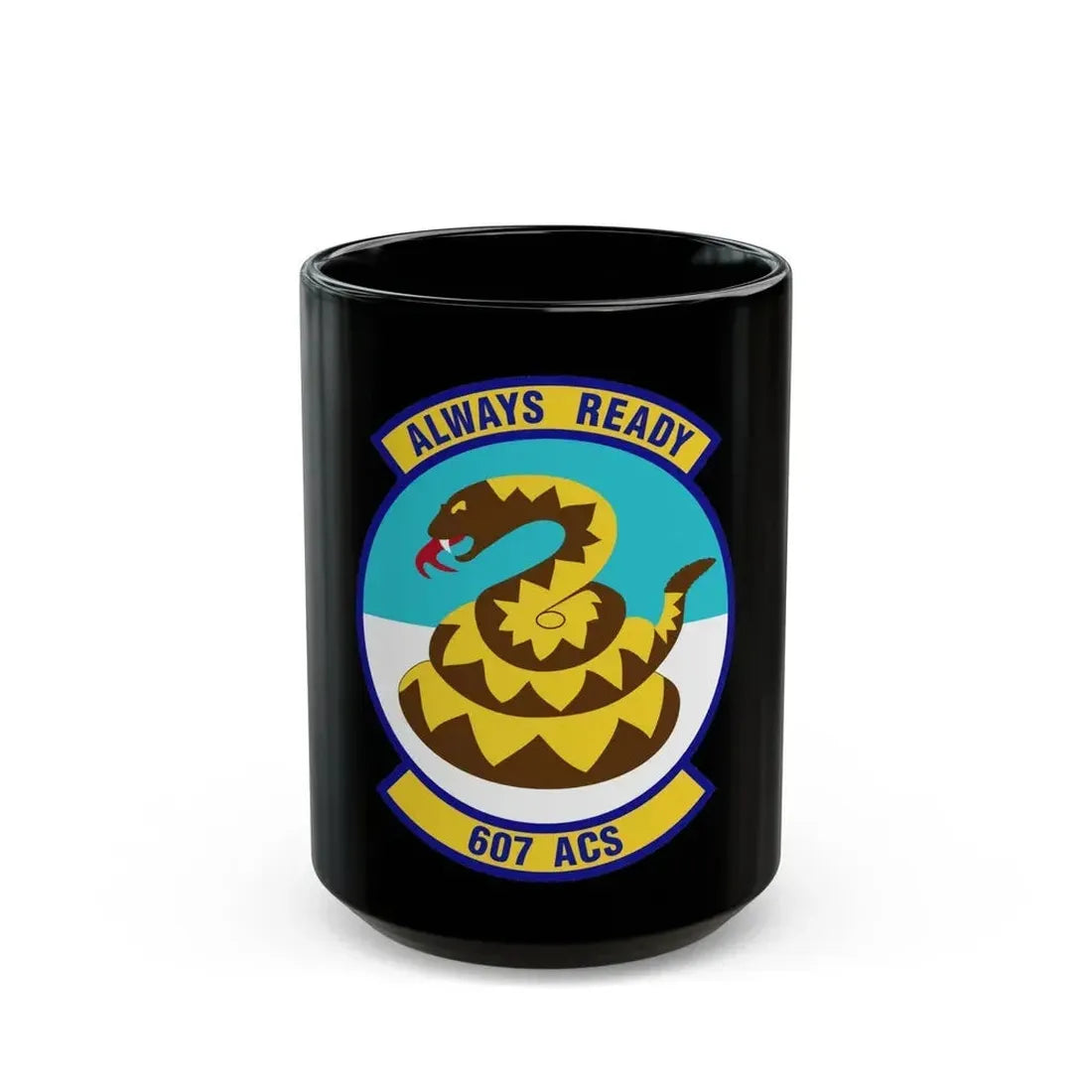 607th Air Control Squadron (U.S. Air Force) Black Coffee Mug - Go Mug Yourself