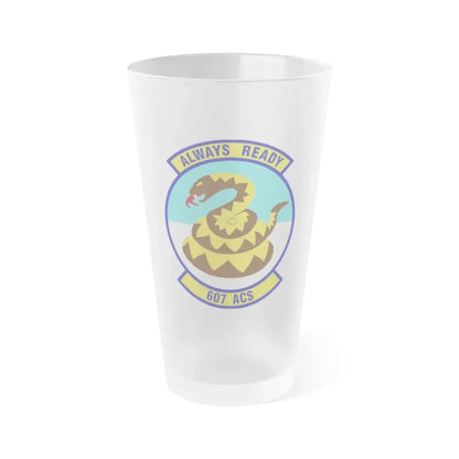 607th Air Control Squadron (U.S. Air Force) Frosted Pint Glass 16oz Default Title - Go Mug Yourself