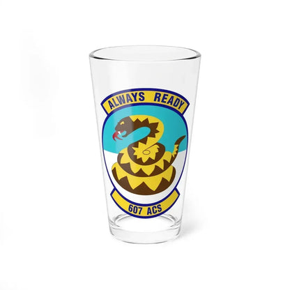 607th Air Control Squadron (U.S. Air Force) Pint Glass 16oz 16oz - Go Mug Yourself