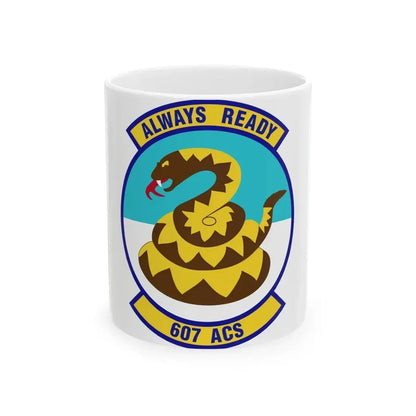 607th Air Control Squadron (U.S. Air Force) White Coffee Mug 11oz - Go Mug Yourself