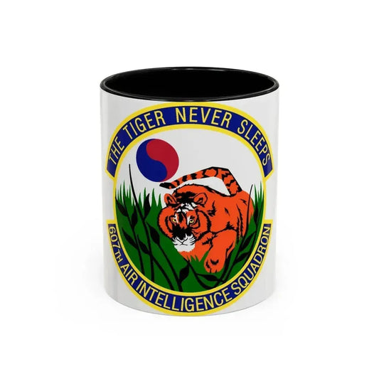 607th Air Intelligence Squadron (U.S. Air Force) Accent Coffee Mug 11oz Black - Go Mug Yourself