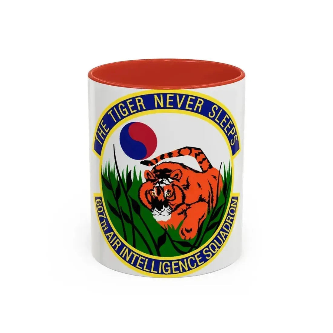 607th Air Intelligence Squadron (U.S. Air Force) Accent Coffee Mug 11oz Red - Go Mug Yourself