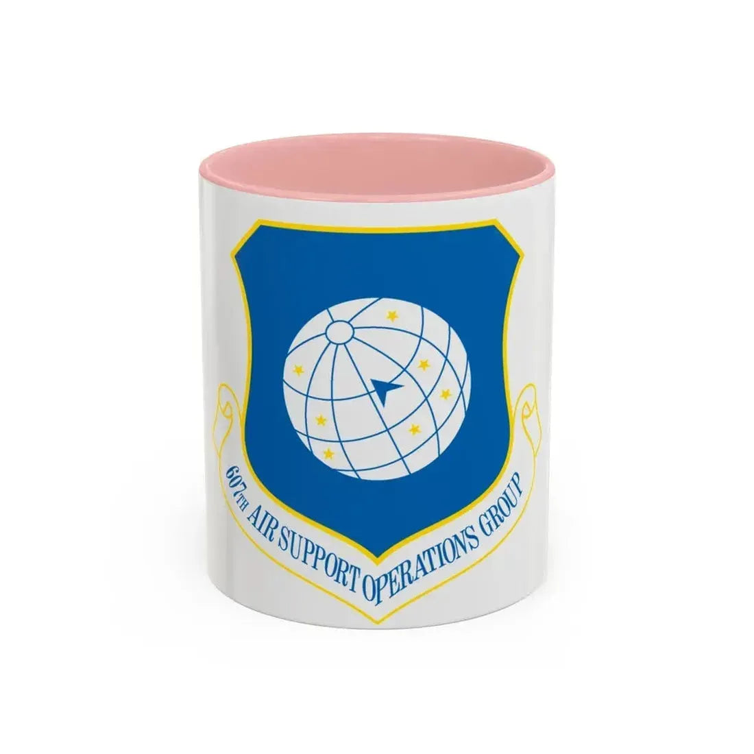 607th ASOGR (U.S. Air Force) Accent Coffee Mug 11oz Pink - Go Mug Yourself