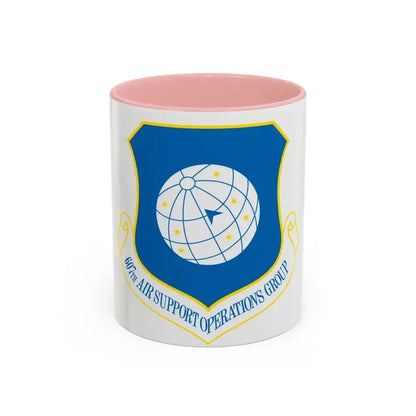 607th ASOGR (U.S. Air Force) Accent Coffee Mug 11oz Pink - Go Mug Yourself