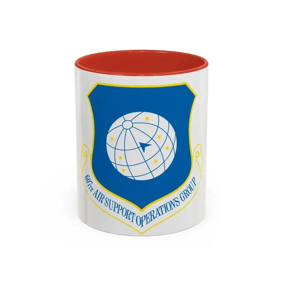607th ASOGR (U.S. Air Force) Accent Coffee Mug 11oz Red - Go Mug Yourself
