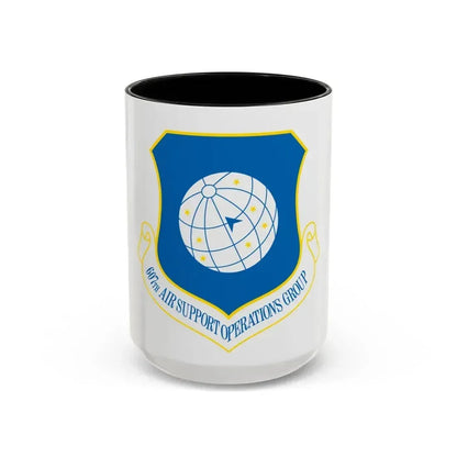 607th ASOGR (U.S. Air Force) Accent Coffee Mug 15oz Black - Go Mug Yourself