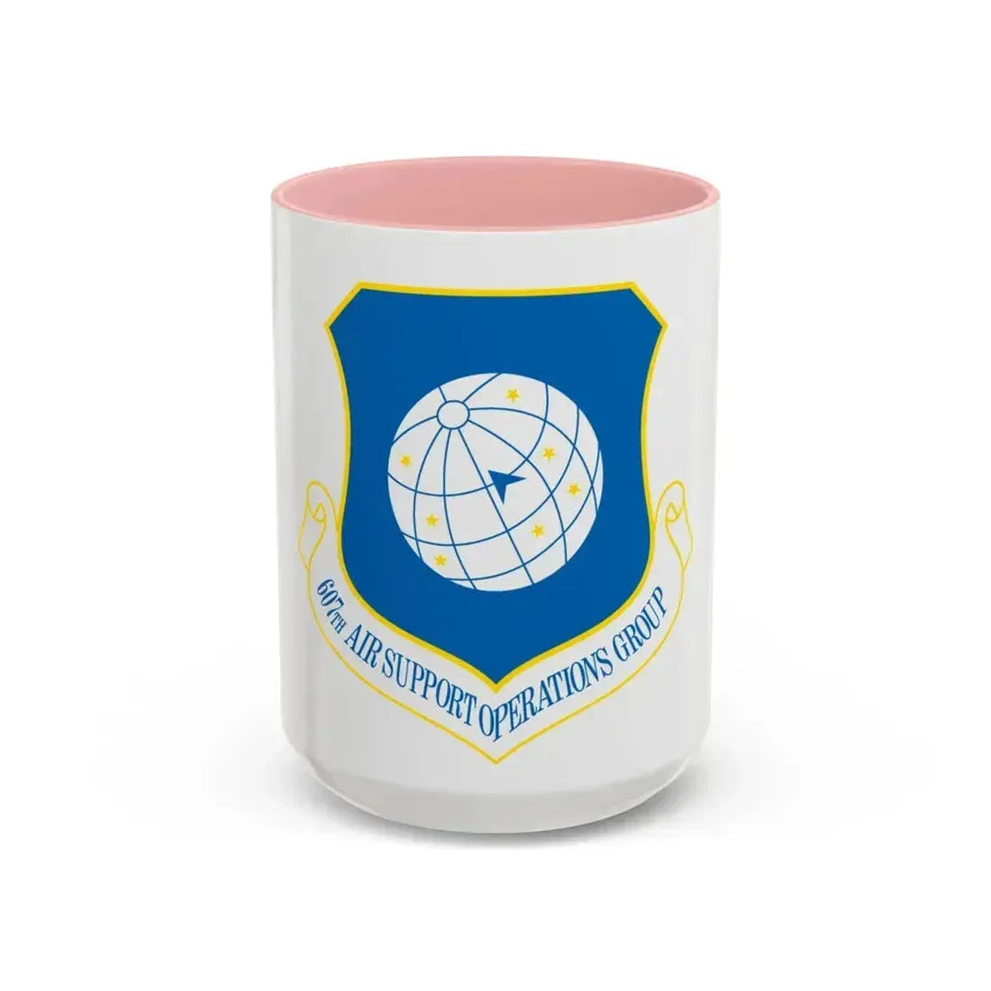 607th ASOGR (U.S. Air Force) Accent Coffee Mug 15oz Pink - Go Mug Yourself
