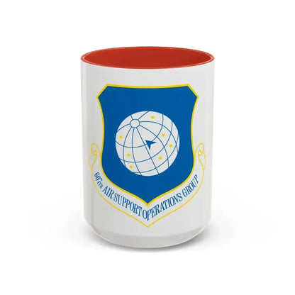 607th ASOGR (U.S. Air Force) Accent Coffee Mug 15oz Red - Go Mug Yourself