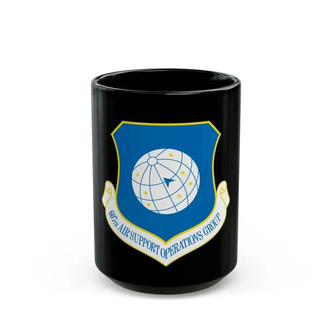 607th ASOGR (U.S. Air Force) Black Coffee Mug 15oz - Go Mug Yourself