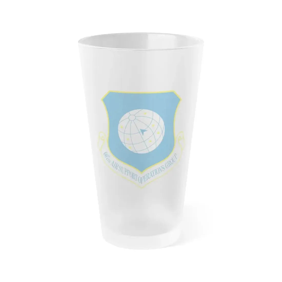 607th ASOGR (U.S. Air Force) Frosted Pint Glass 16oz Default Title - Go Mug Yourself