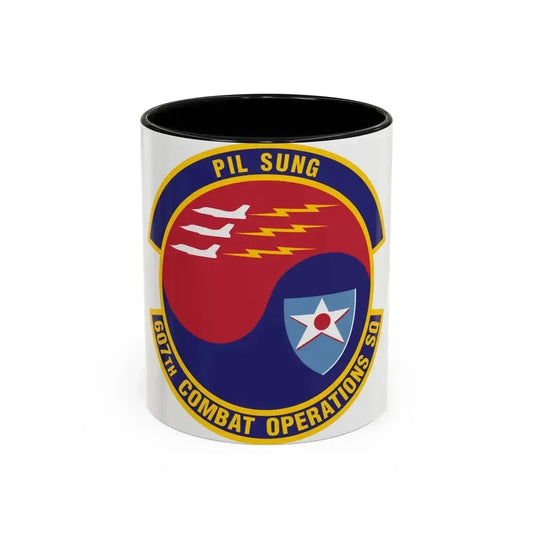 607th Combat Operations Squadron (U.S. Air Force) Accent Coffee Mug 11oz Black - Go Mug Yourself