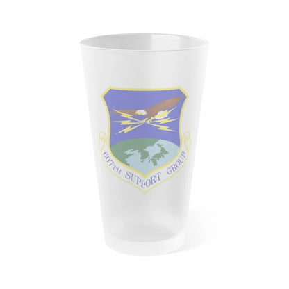 607th Support Group (U.S. Air Force) Frosted Pint Glass 16oz-16oz-Frosted-Go Mug Yourself