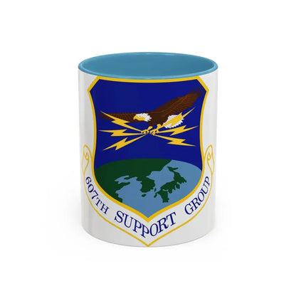 607th Support Group (U.S. Air Force) Accent Coffee Mug 11oz Light Blue - Go Mug Yourself