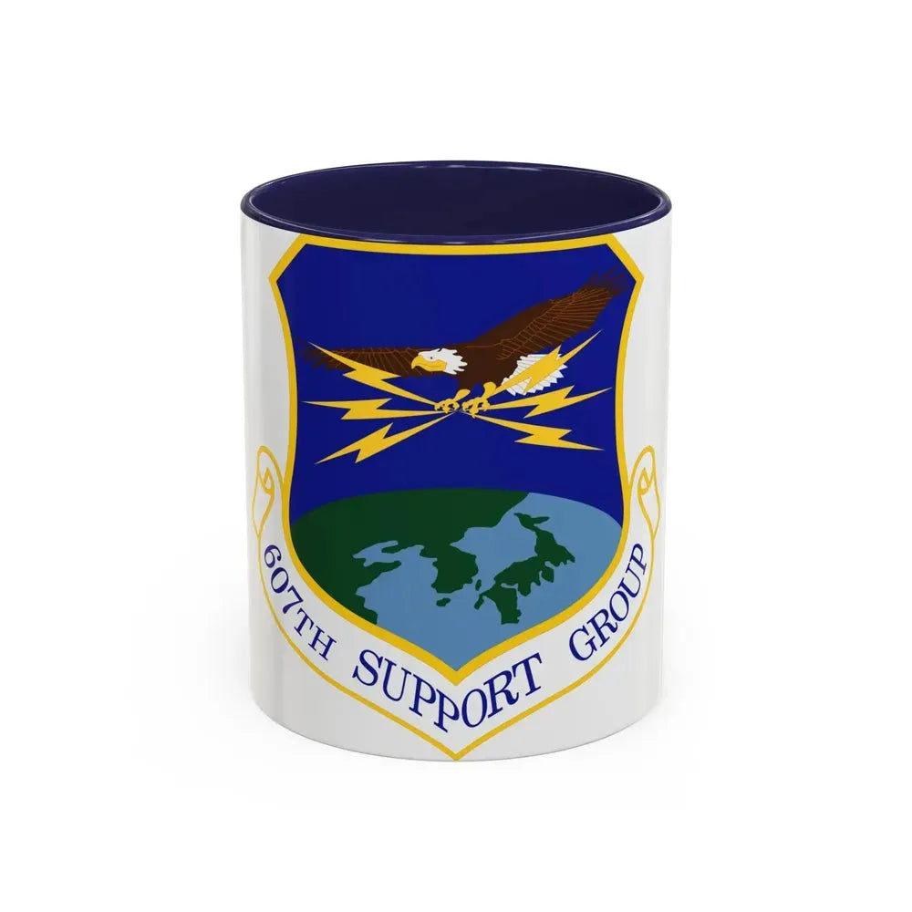 607th Support Group (U.S. Air Force) Accent Coffee Mug 11oz Navy - Go Mug Yourself
