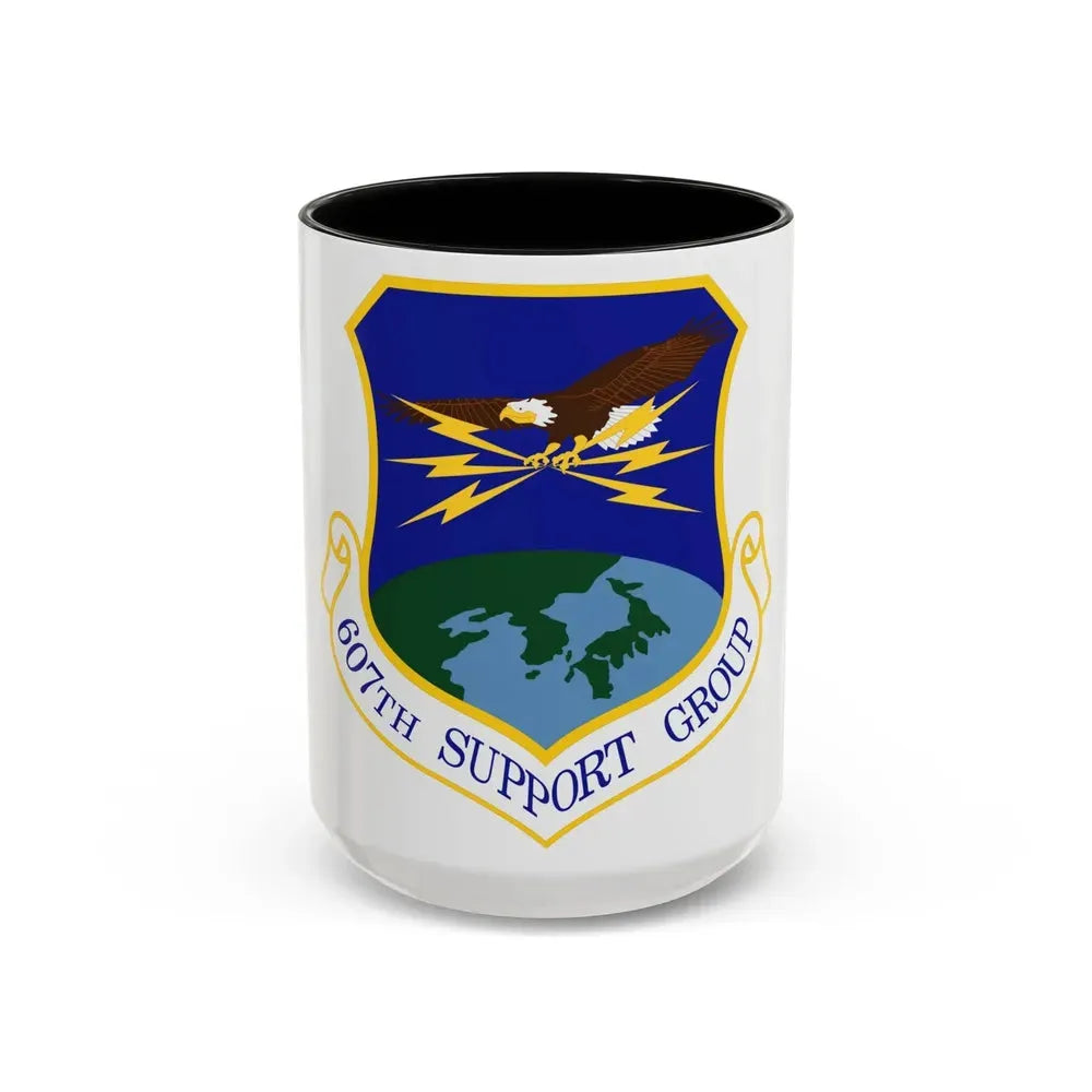 607th Support Group (U.S. Air Force) Accent Coffee Mug 15oz Black - Go Mug Yourself