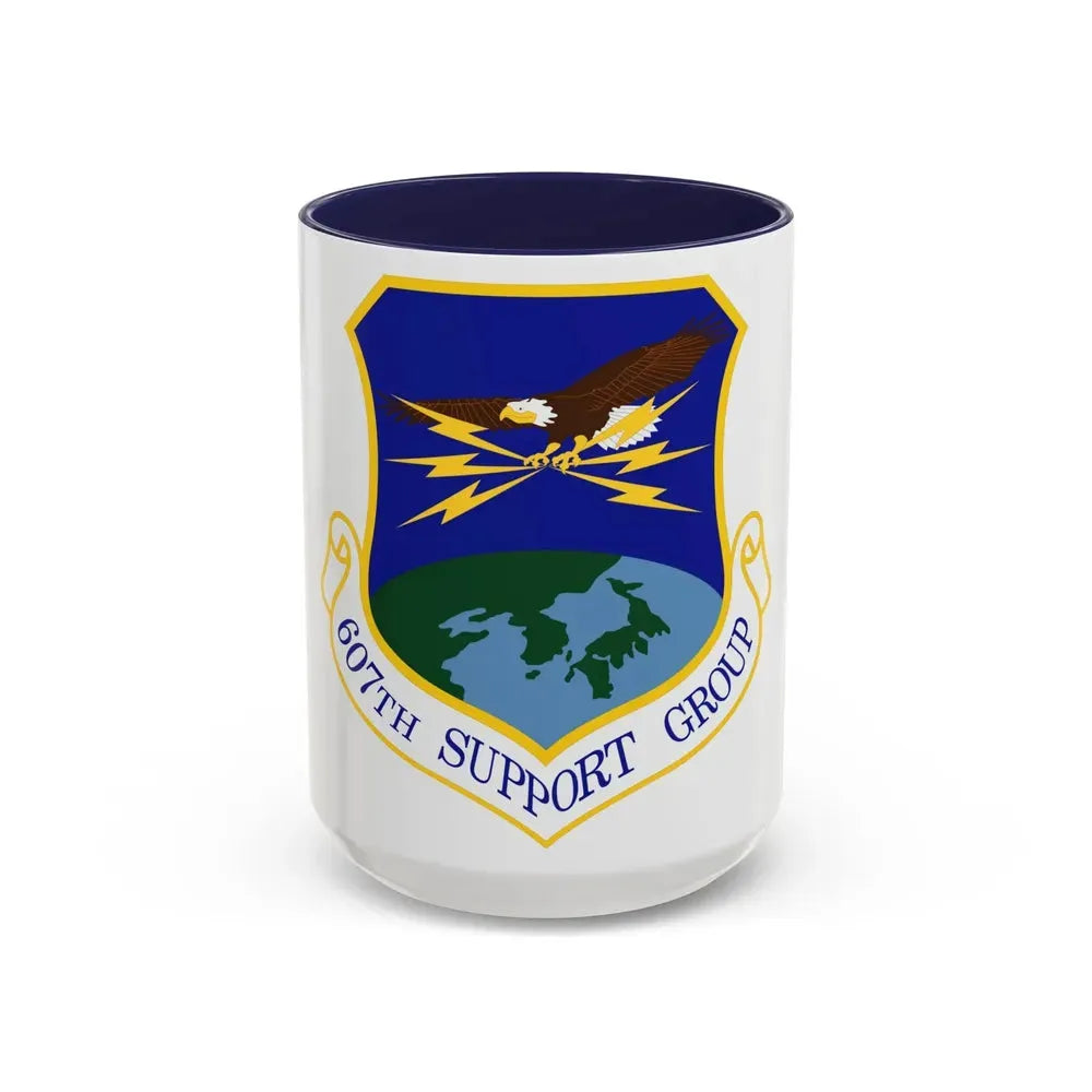 607th Support Group (U.S. Air Force) Accent Coffee Mug 15oz Navy - Go Mug Yourself